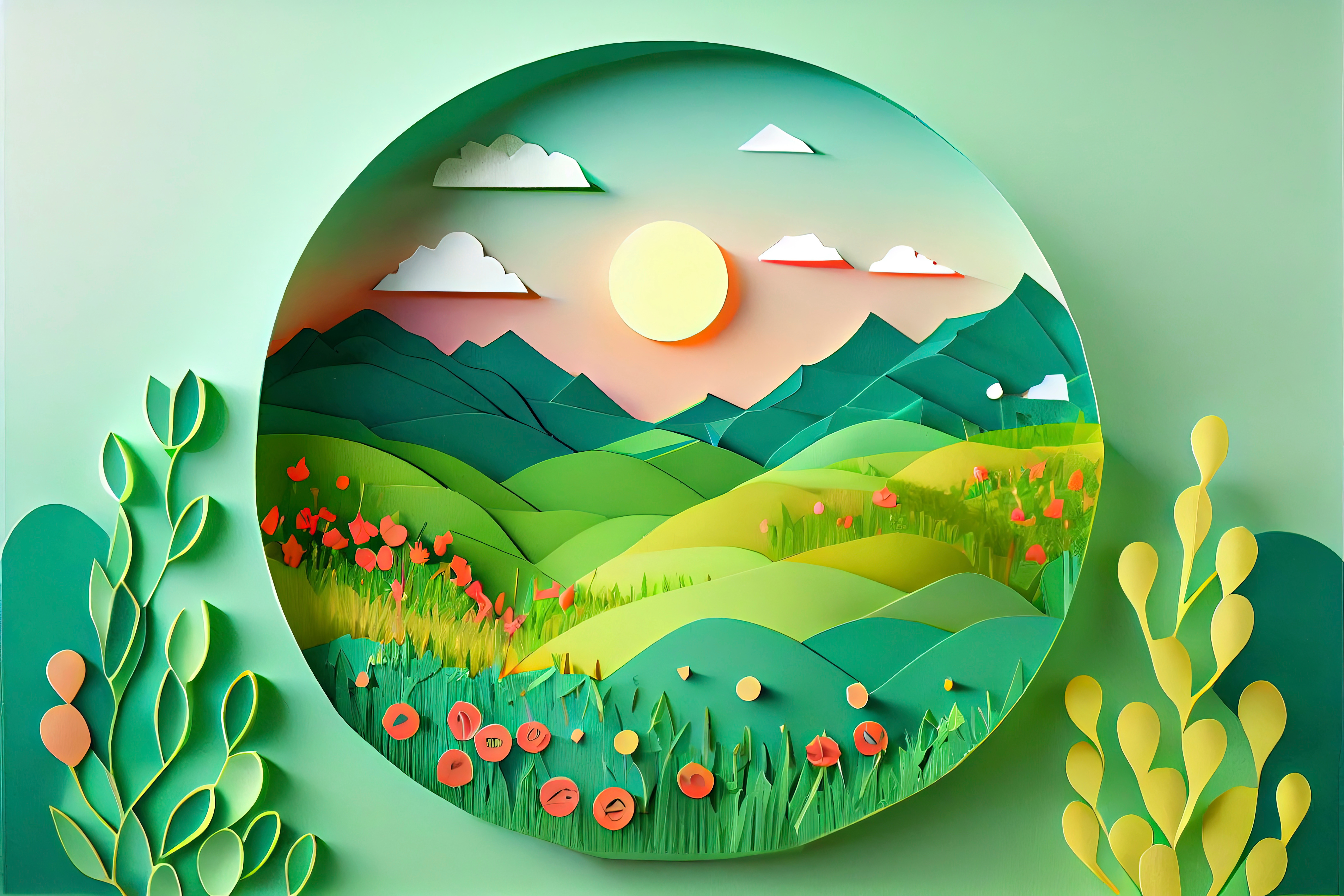 Paper Craft landscape